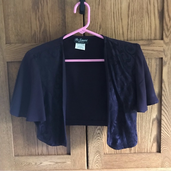 Be Smart Plum Tank Dress with Matching Shrug - Picture 7 of 9